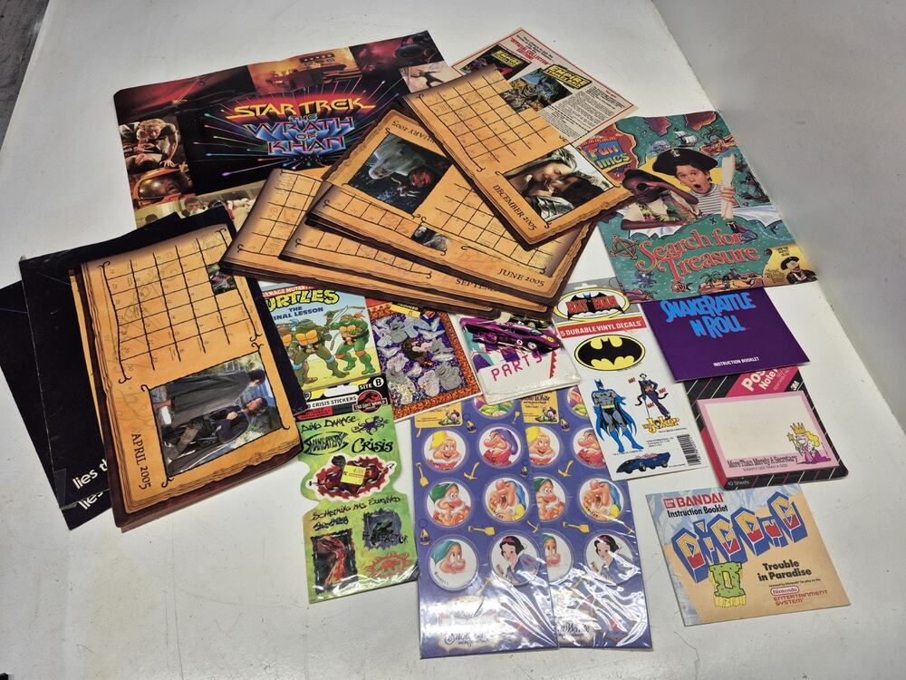 Vintage 80s 90s Collectible Ephemera Lot Tmnt Batman Star Trek And More